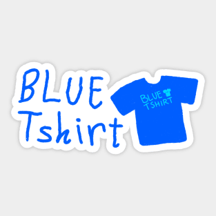 Recursive blue tshirt Sticker